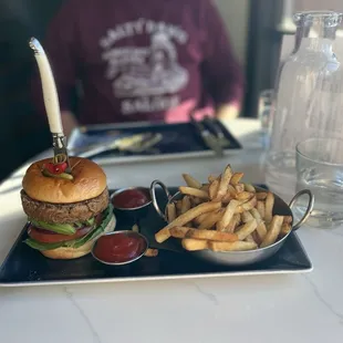 Spicy bean veggie burger