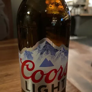 a bottle of coors light