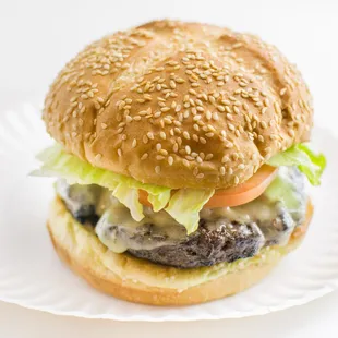 Mushroom Swiss burger