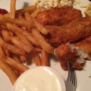 Friday Fish Fry - cod, fries and cole slaw. (is all-you-can-eat!)