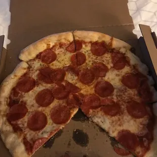 Pepperoni pizza.  A good old classic made the right way!