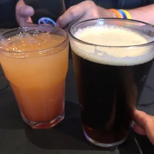 Margarita and red ale