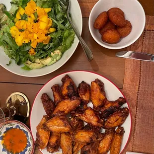 Wings and Mac &amp; Cheese Bites.