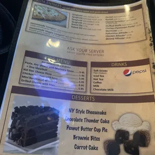 Menu current as of January 2022
