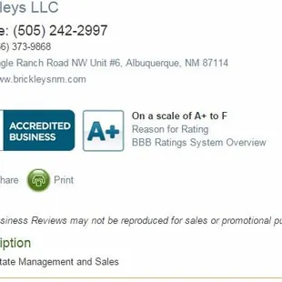 Thank you for the A+ Rating!