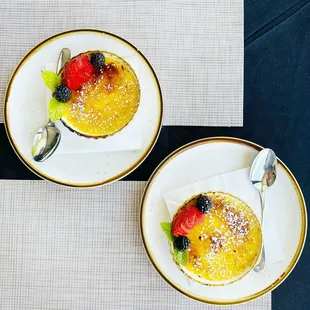 Two orders of Citrus Crème Brûlée