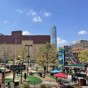 a view of a miniature golf course