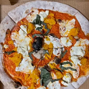 Butternut Squash Ricotta Pizza. My new fav.