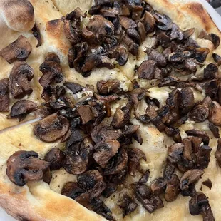 All mushrooms, no cheese