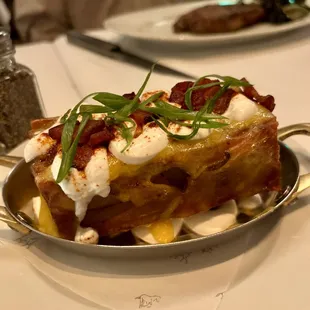 a plate of food on a table