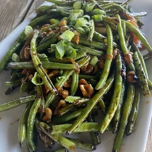Side dish of green beans! The peanuts really bring great texture to this dish! Yum!
