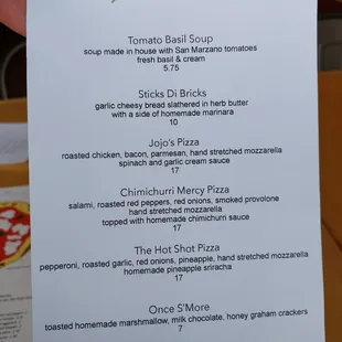 Featured menu
