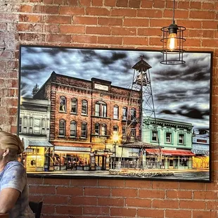 Artwork in the restaurant