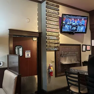 Beer selection sign
