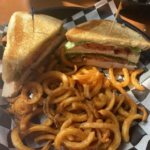 Turkey club w/fries