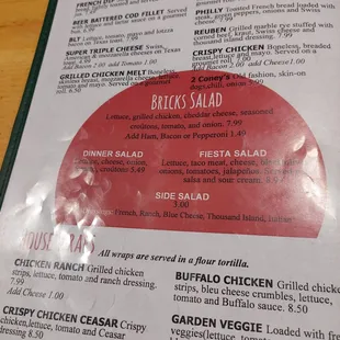 the menu