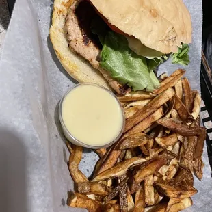 Chicken and fries
