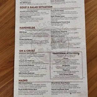 Food menu