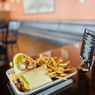 Fried chicken bacon ranch wrap