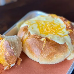Bread bowl with soup of the day
