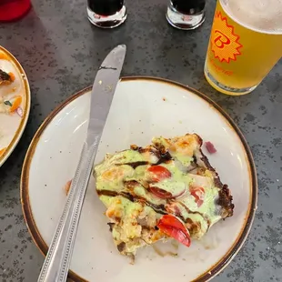 Chicken, mushroom, tomato, lemon ricotta, so so good!