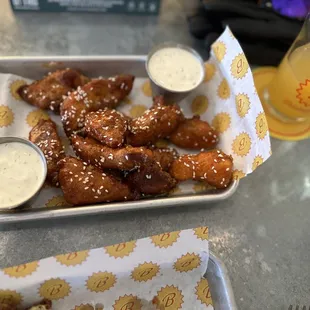 Honey sriracha wings