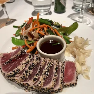 Ahi Tuna Steak with Stir Fried Vegetables