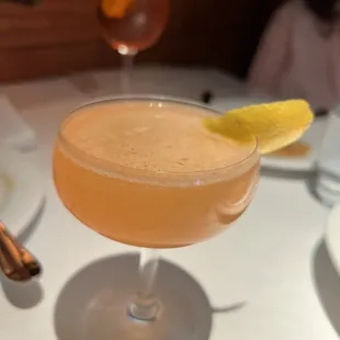 My favorite cocktail: the Charred Grapefruit with Deep Eddy ruby red grapefruit vodka, charred grapefruit, basil &amp; mint