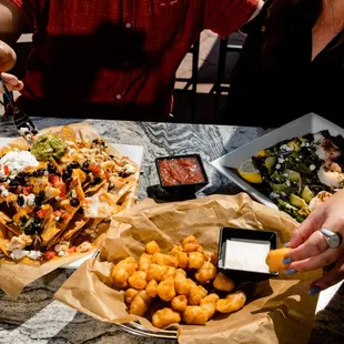 a table of food