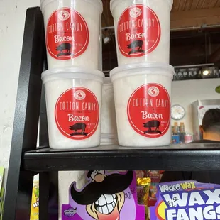 a variety of flavored ice creams