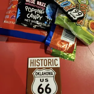 The candy and magnets I bought