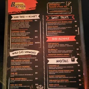 the menu