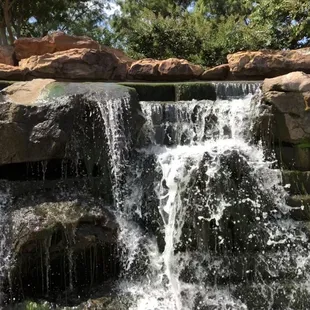 Waterfall along canal ride.