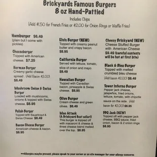 Burger menu