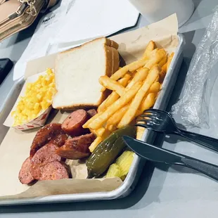 a tray of food on a table
