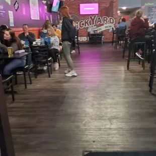 Right inside the door