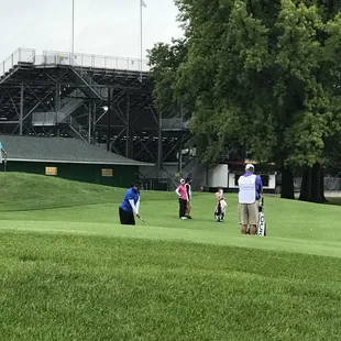 Stands from Speedway in the background