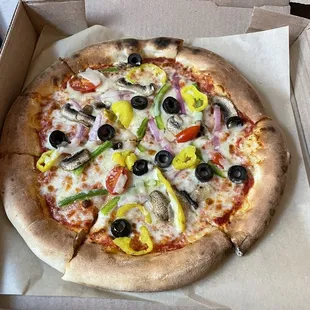 Veggie livers pizza