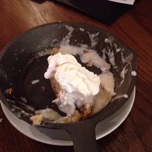You have to try the blonde brownie skillet sundae