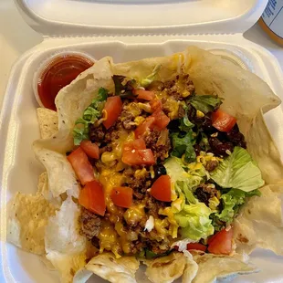 The taco salad at the Brickyard is AMAZING!