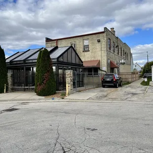 view from the parking lot