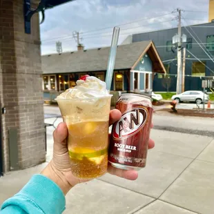 Root beer float