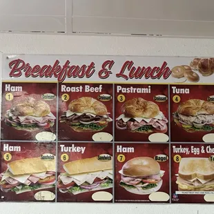 Breakfast &amp; lunch menu