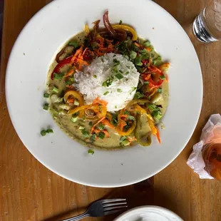 Vegan vegetable curry bowl!