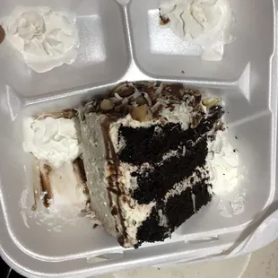 Almond Joy cake slice to-go
