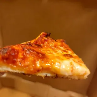 a slice of cheese pizza