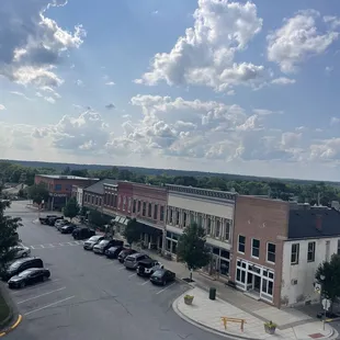 a view of a parking lot