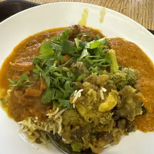 Chicken Tikka with mixed veggies rice bowl