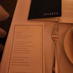 Food menu this month