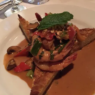 Stir Fried Mexican Prawns, Thai Red Curry Sauce